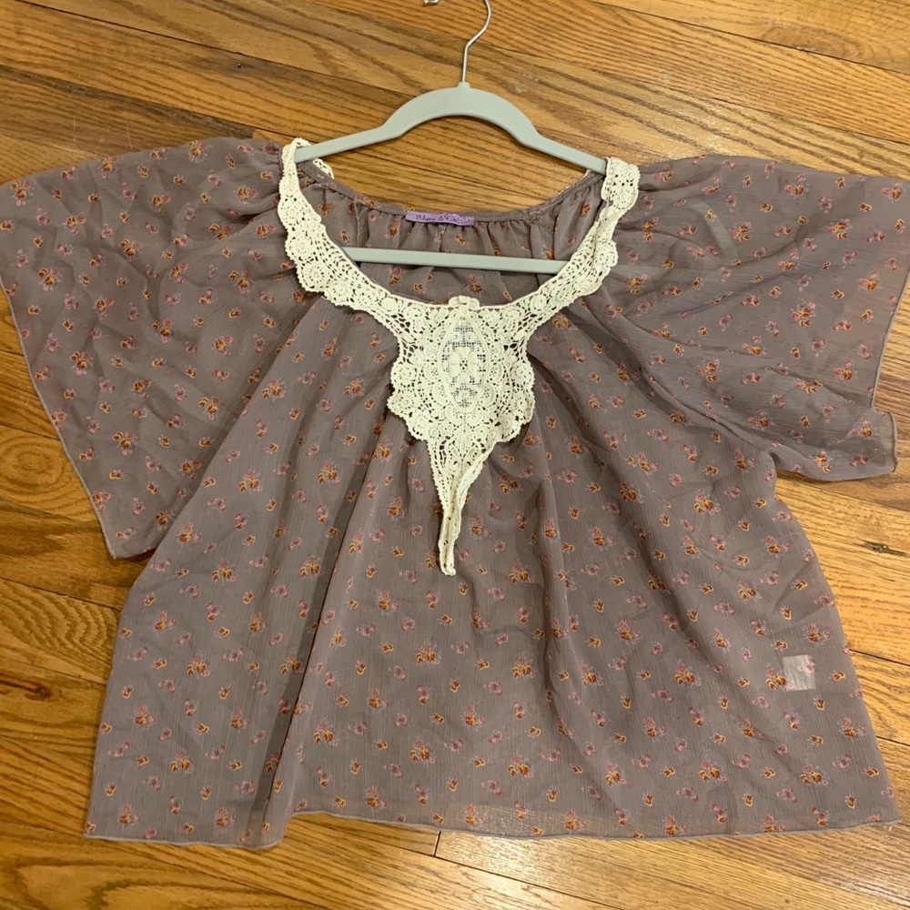 Fall floral blouse